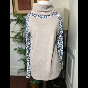 Brand new Blivener cowl neck raglan shirt